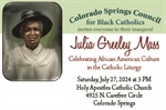 Julia Greeley Mass will celebrate African American culture