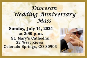 Diocesan Wedding Anniversary Mass to be held July 14
