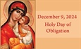 Feast of Immaculate Conception on Dec. 9 is holy day of obligation